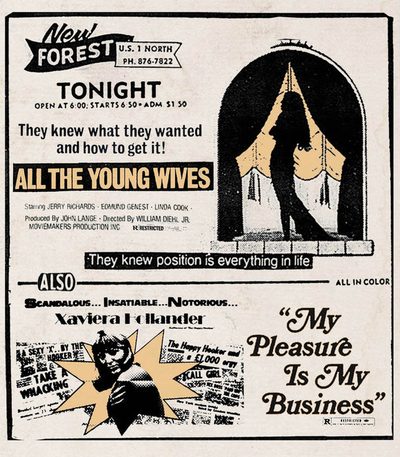 All the Young Wives + My Pleasure Is My Business (Drive-In Double Feature #21) (BLU-RAY) Pre-Order April 16/24 Release Date May 21/24