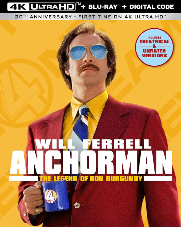 Anchorman: The Legend Of Ron Burgundy (US Release 4K UHD/BLU-RAY Combo) Pre-Order May 17/24 Release Date July 224