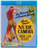 Blu-ray cover of 'Nude Camera and Nude Las Vegas' featuring a person in green underwear and a man with a camera.