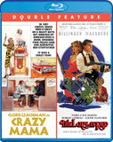 Blu-ray double feature cover with 'Crazy Mama' and 'The Lady in Red' movie posters.