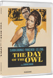 Blu-Ray cover of 'The Day of the Owl' featuring a man and woman on a beige background