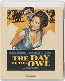 Blu-ray case for 'The Day of the Owl' with vintage-style cover featuring a man and woman.