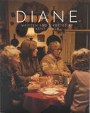 Blu-Ray slipcover for 'Diane' featuring four people around a table with text indicating it's written and directed by Kent Jones.