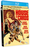 Blu-ray cover of 'House of Cards' with action scene and character portraits.