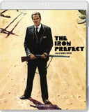 Blu-ray cover of 'The Iron Prefect' with a man in formal attire holding a rifle.