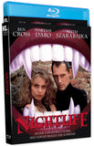Blu-ray cover of 'Nightlife' featuring a couple with vampire teeth and movie title.
