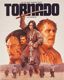 Blu-Ray slipcover for 'Tornado' with characters and text on a beige background