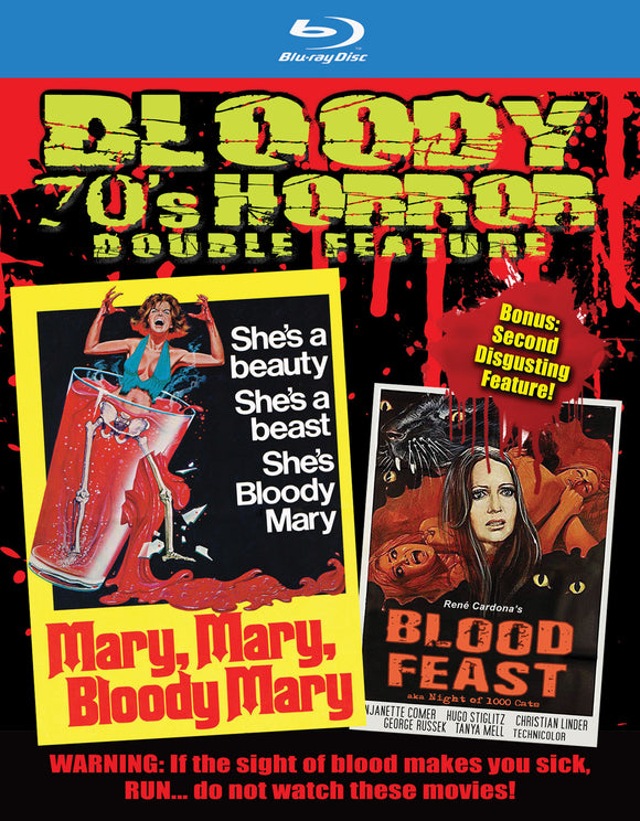 Bloody 70's Horror Double Feature: Mary, Mary, Bloody Mary + René Cardona's Blood Feast (BLU-RAY)