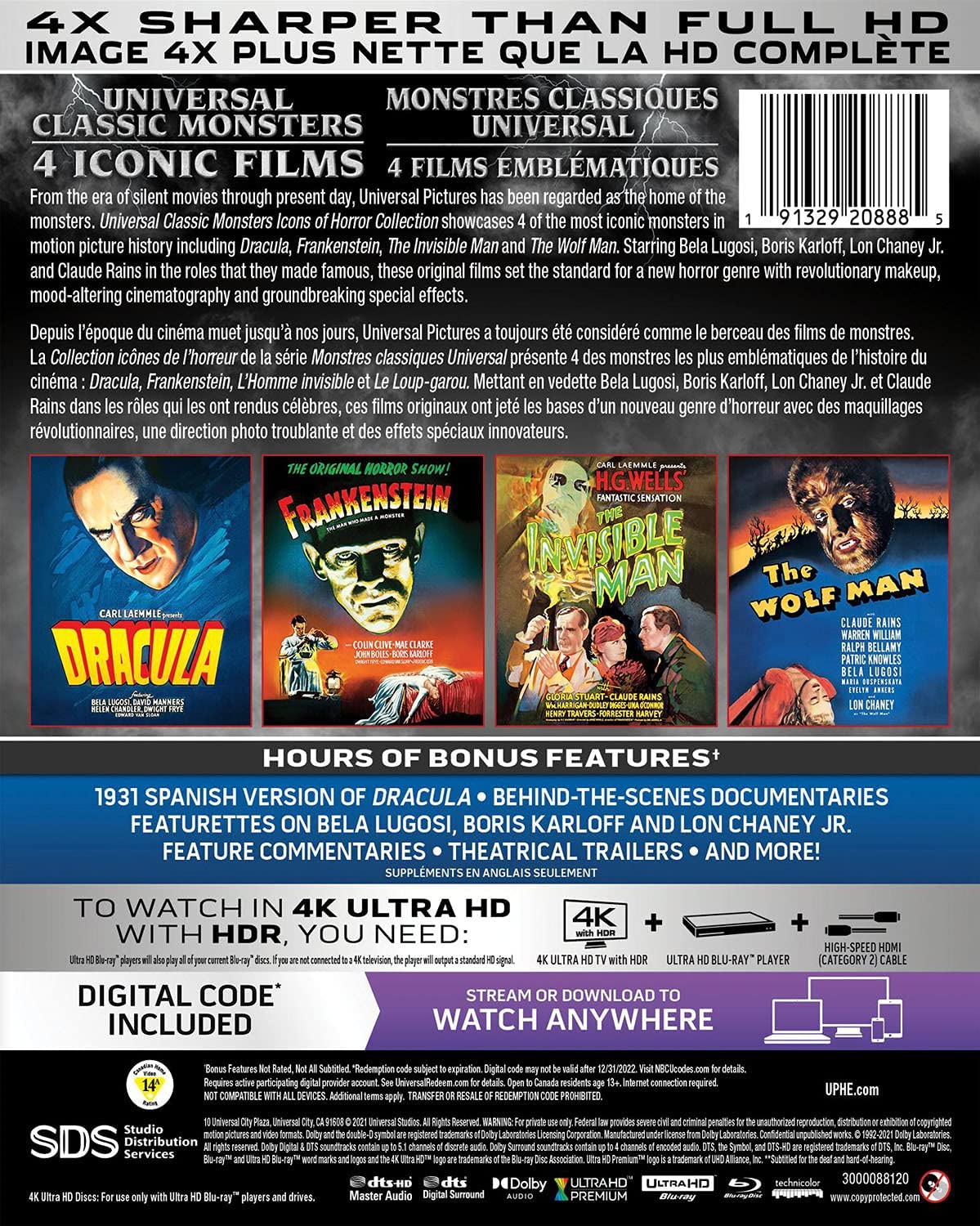classic monsters 4k Universal Classic Monsters: Icons Of Horror Collection (4K UHD/BLU-RAY – Videomatica Ltd (since 1983)